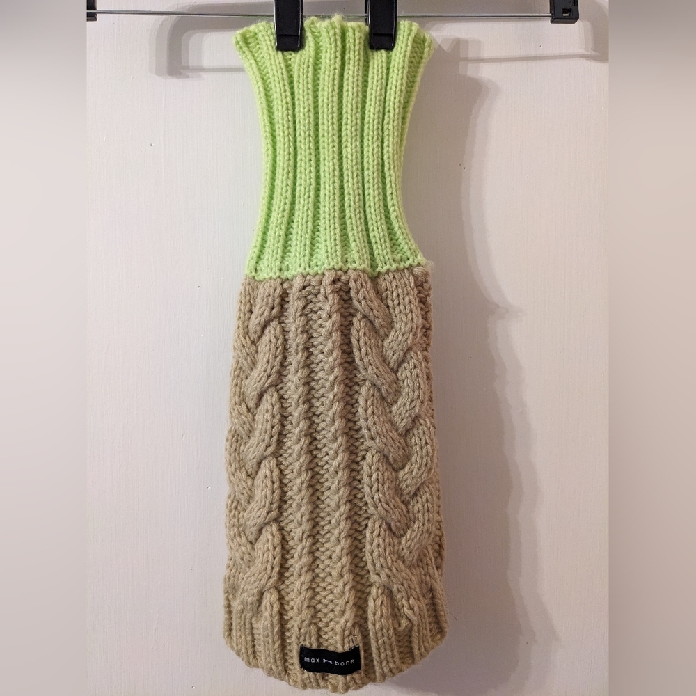 Maxbone Cable Knit Turtleneck Dog Sweater